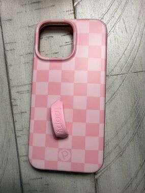 Loopy iPhone 16 pro max Case Pink Checkered